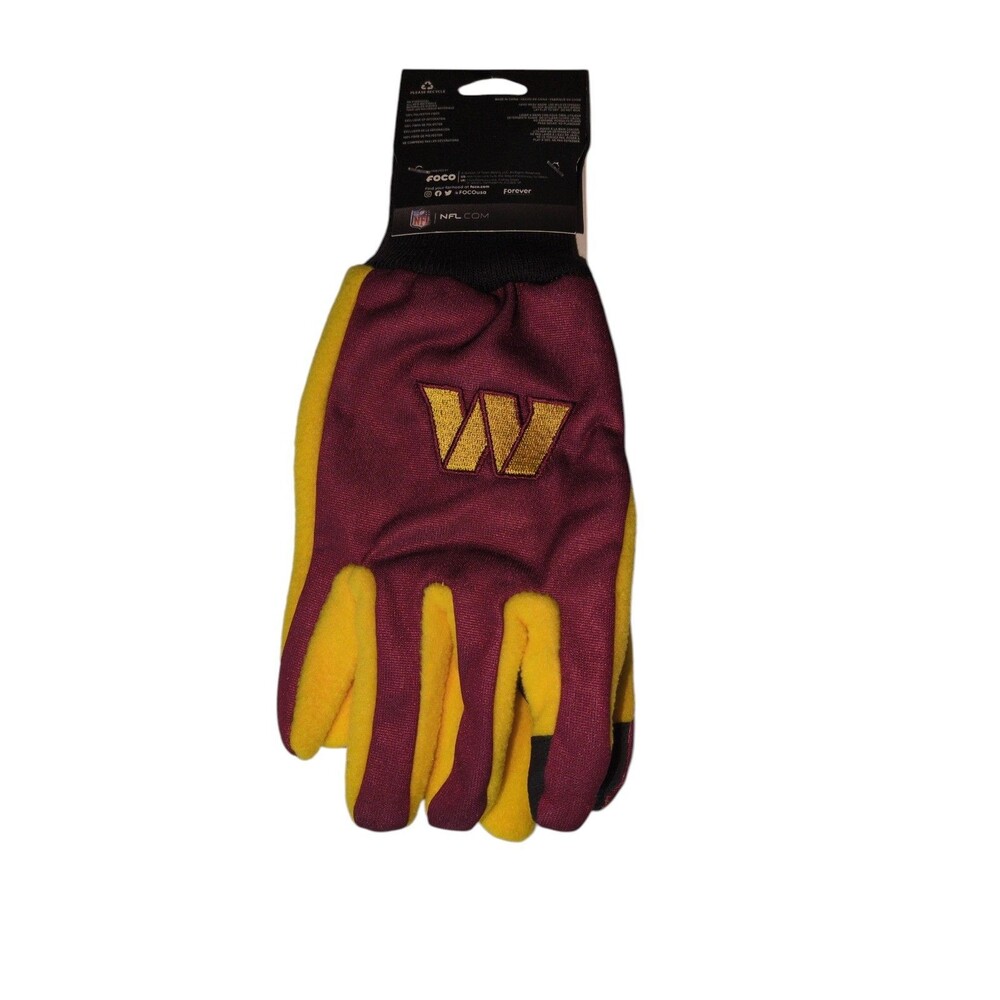 NWT NFL Gloves Burgundy Washington Commanders Logo NFL Texting Winter